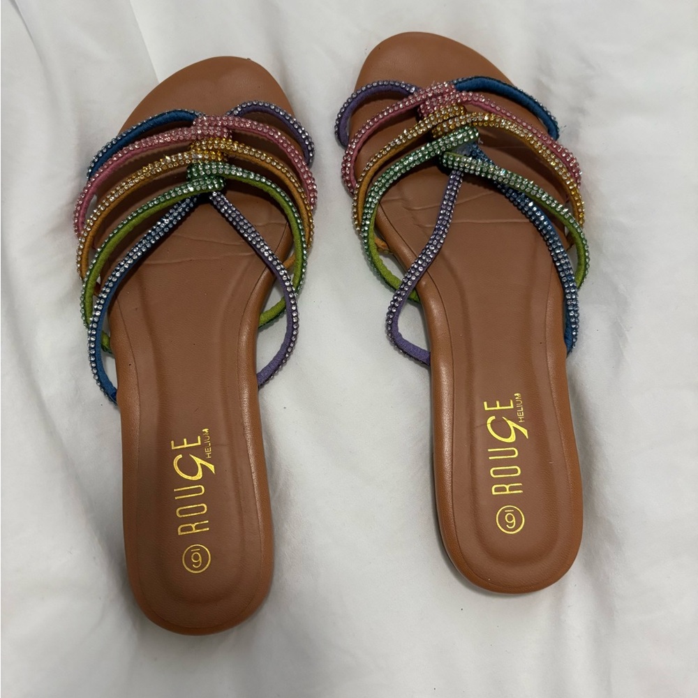 Rouge Helium Colorful Beaded Sandals